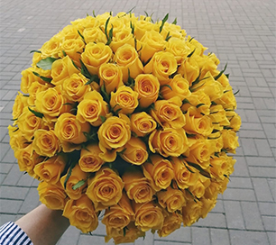 101 желтая роза по оптовым ценам в петербурге